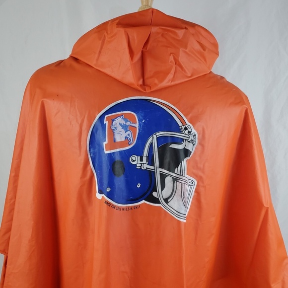 Denver Broncos Vintage Vinyl Hooded Poncho - Picture 1 of 7
